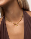 Chic Pebbles Stainless Steel Gold Necklace