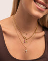 Charm Letter Spark Sakura 18K Gold Plated
