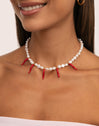 Collar Chili Pearl Acero Baño Oro