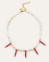 Collar Chili Pearl Acero Baño Oro