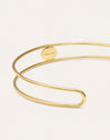 Collier ras du cou Cianite Acier Plaqué Or