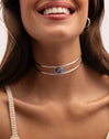 Collier ras-du-cou Cianite Acier