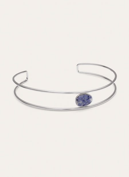 Collier ras-du-cou Cianite Acier