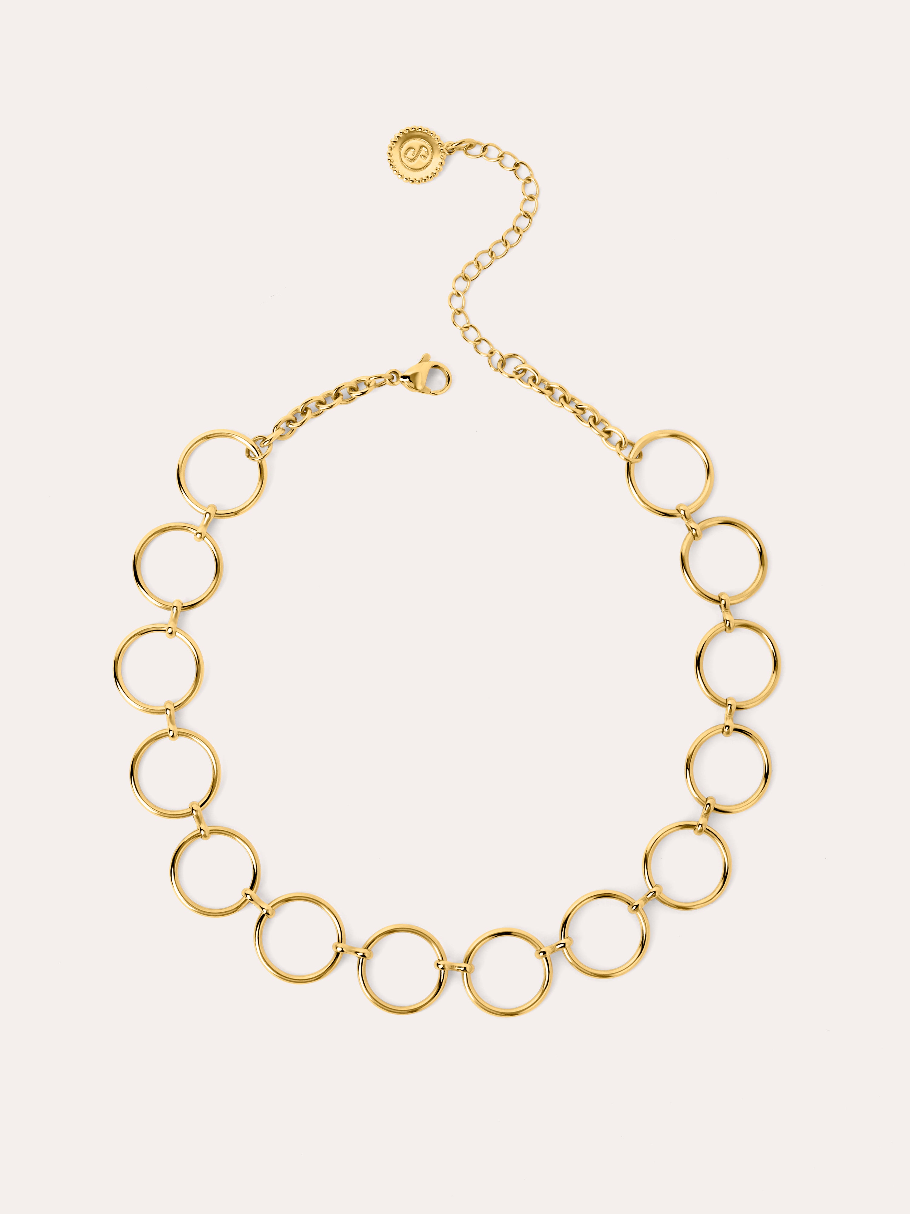 Cirles & Circles Stainless Steel Gold Choker