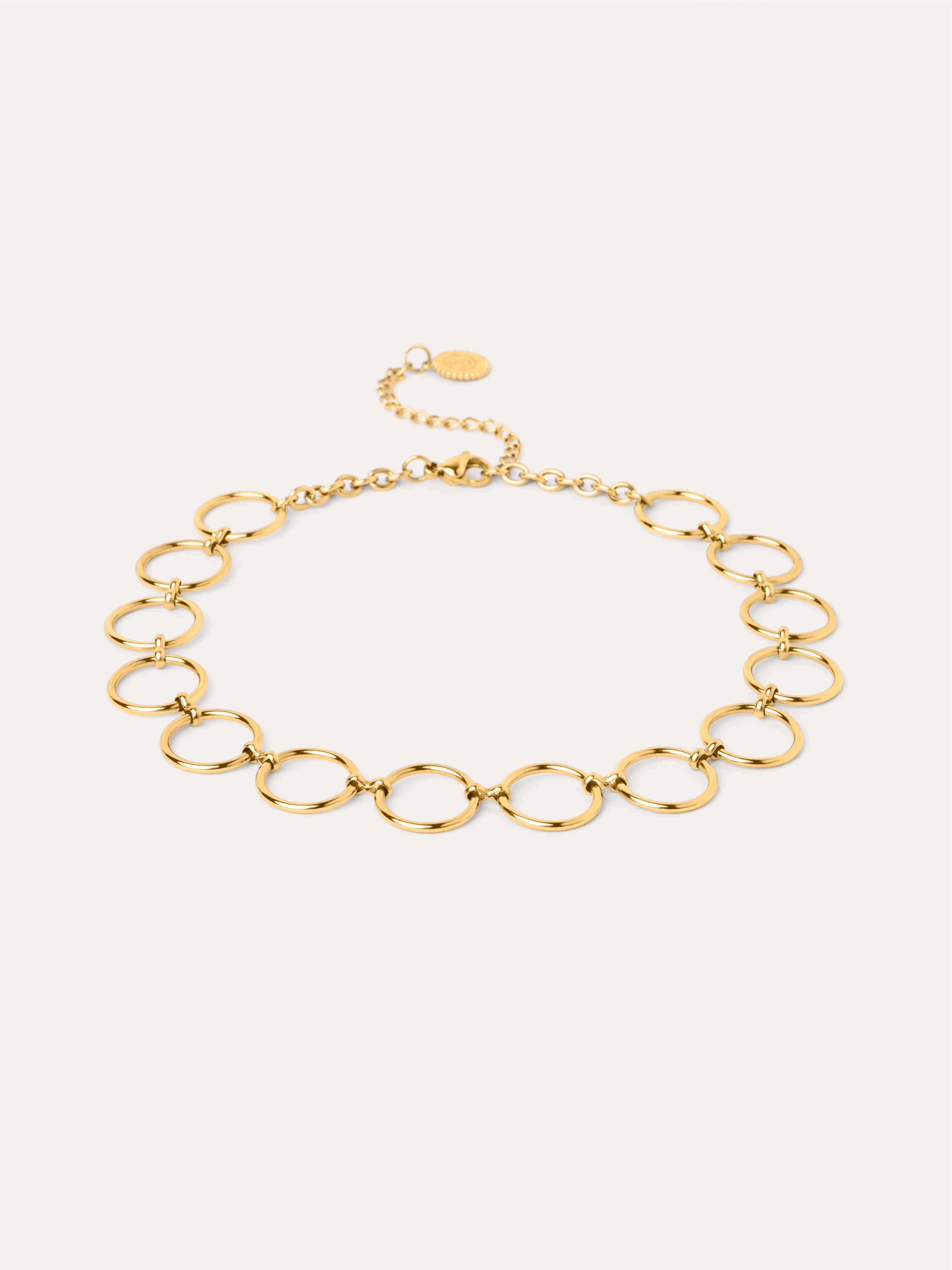 Cirles & Circles Stainless Steel Gold Choker