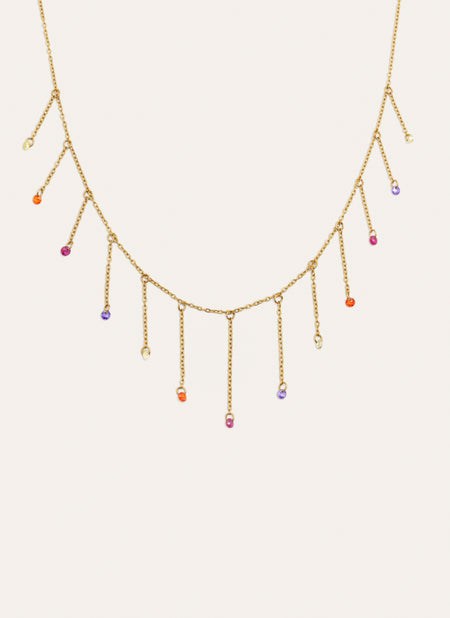Collar Clea Colors Acero Baño Oro