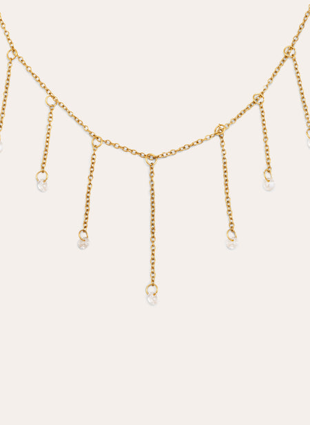 Clea Stainless Steel Gold Necklace