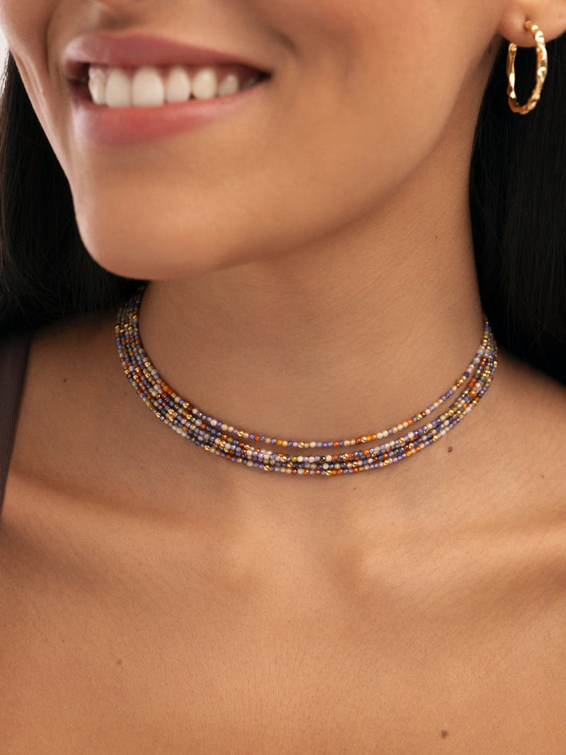 Crystals Cleopatra Choker, Edelstahl, vergoldet
