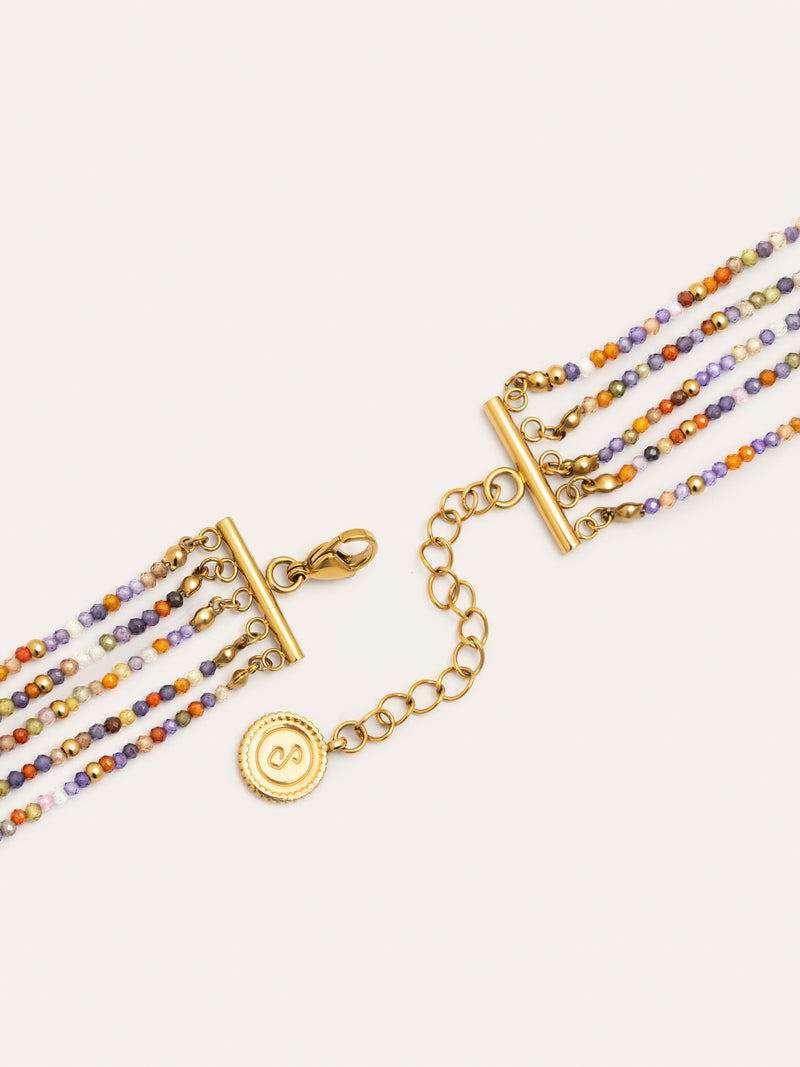Crystals Cleopatra Choker, Edelstahl, vergoldet