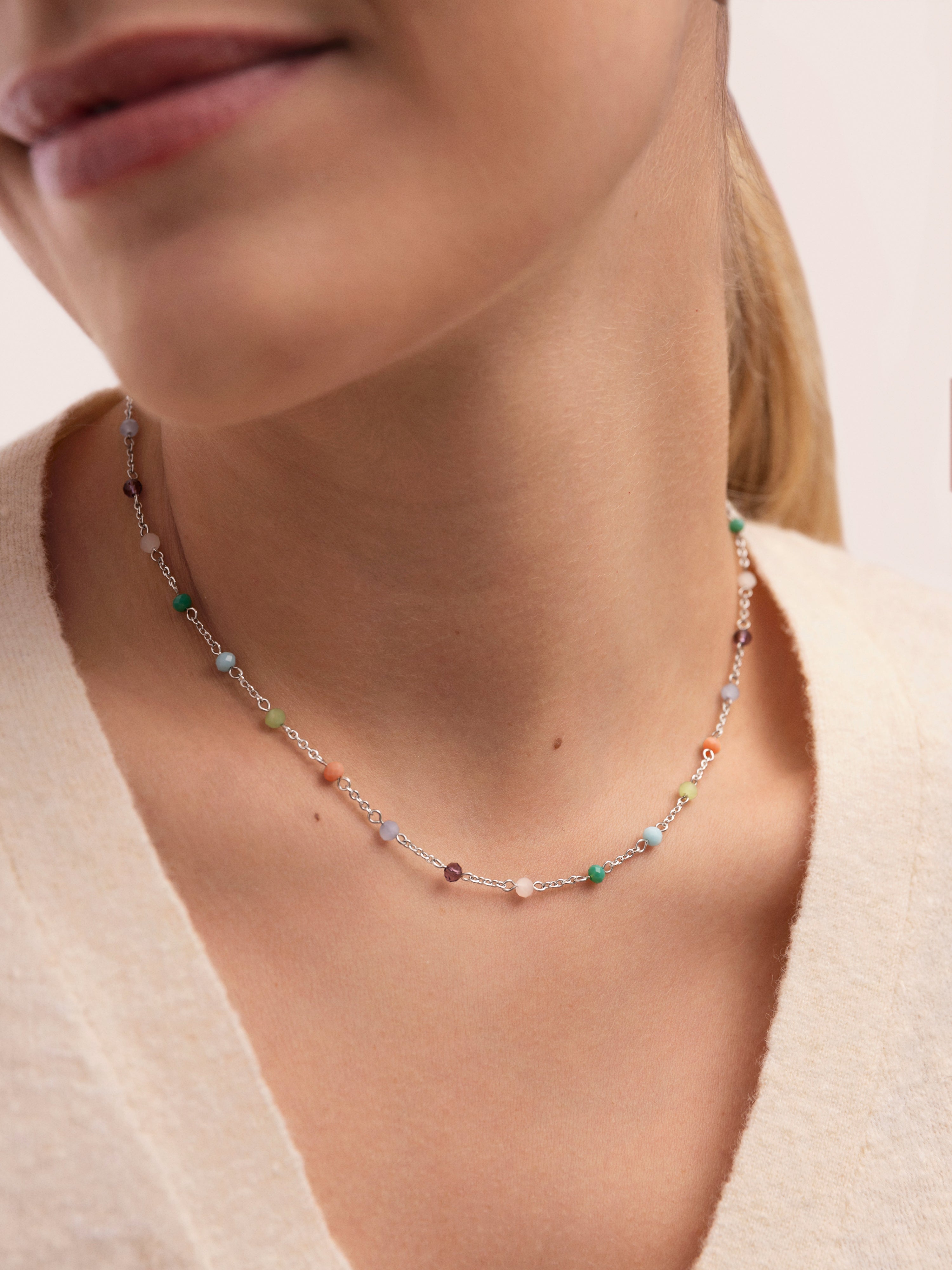Halskette Crystals Colors aus Stahl