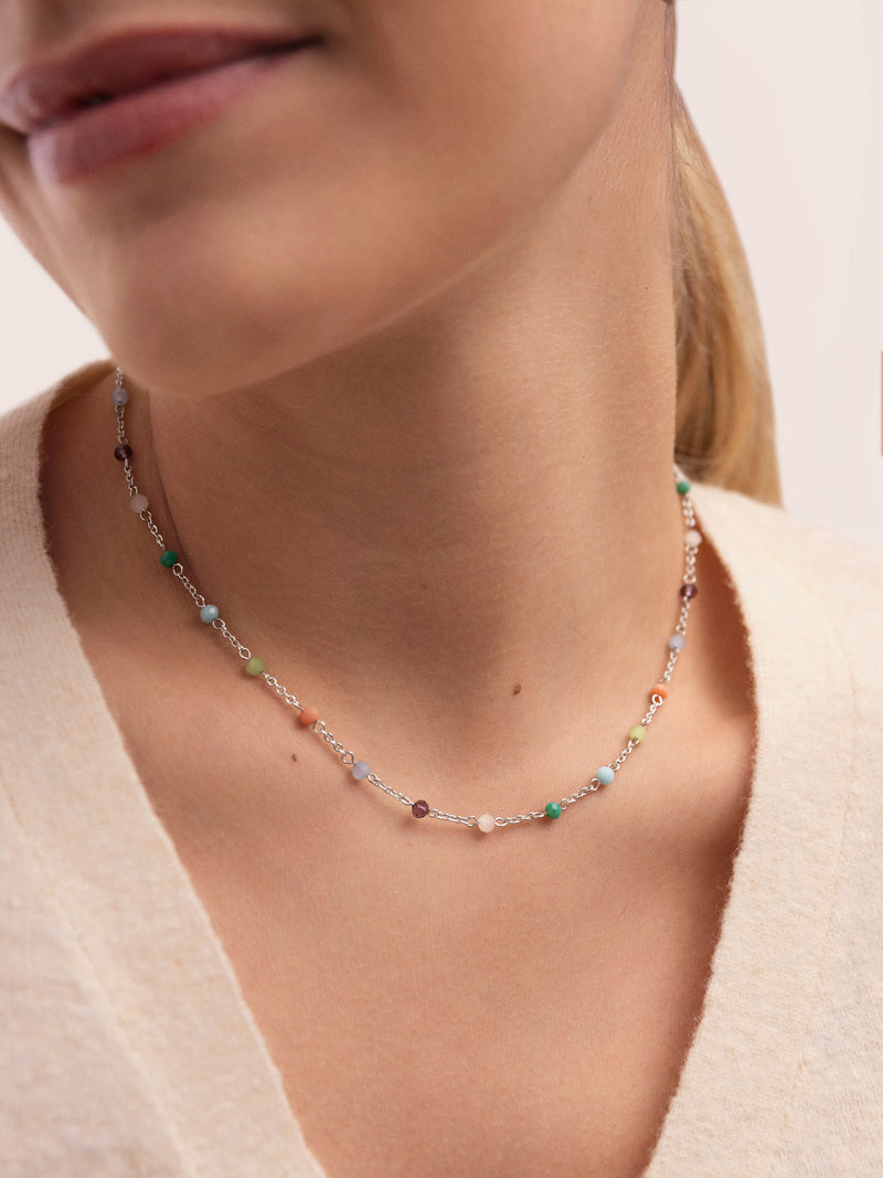 Halskette Crystals Colors aus Stahl