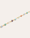 Collar Crystals Colors Plata Baño Oro