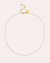 Collar Dots Enamel Blanco Acero Baño Oro