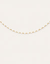 Collar Dots Enamel Blanco Acero Baño Oro