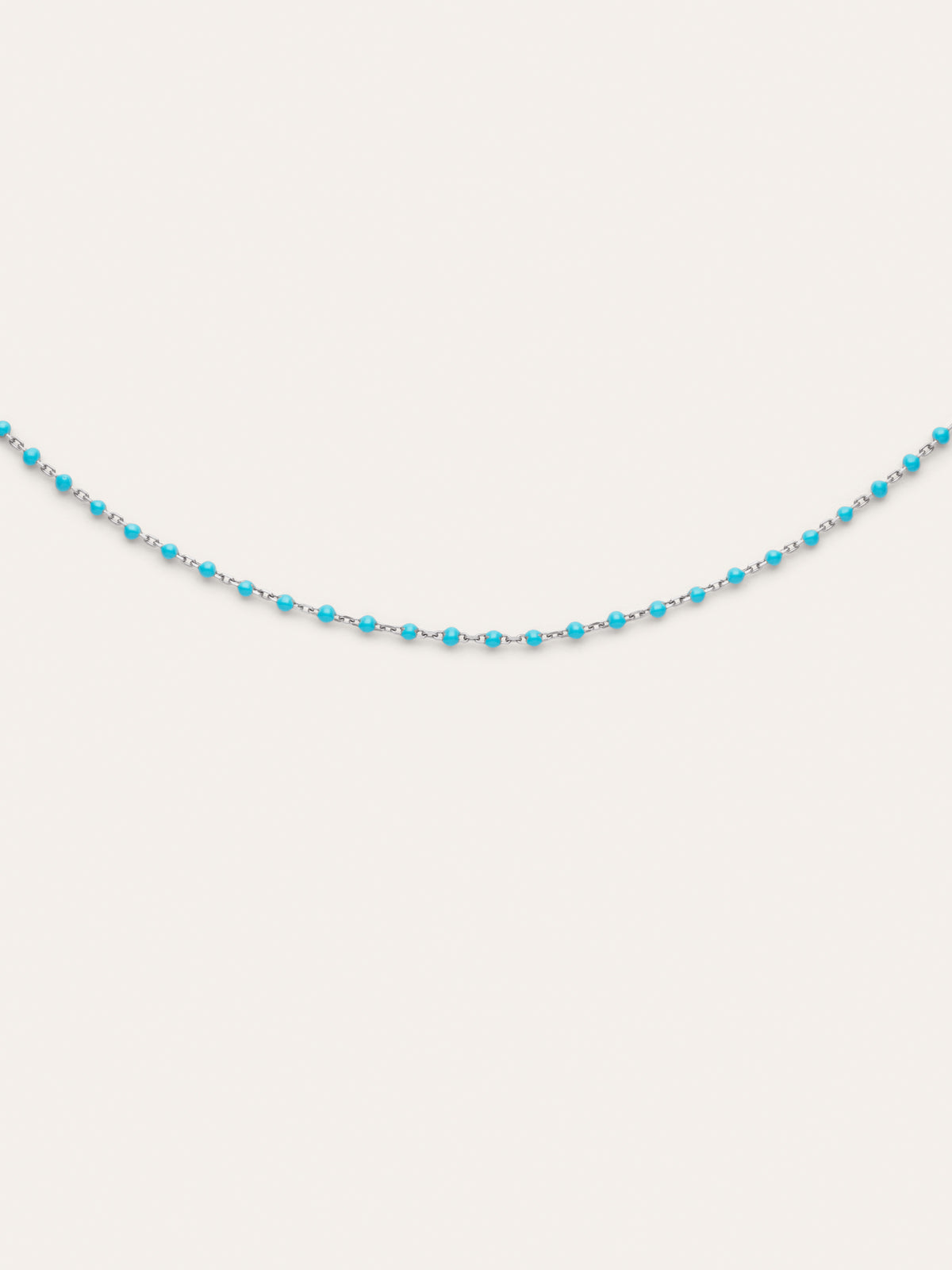 Collar Dots Turquoise Enamel Acero