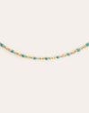 Dots Turquoise Enamel Gold Necklace 