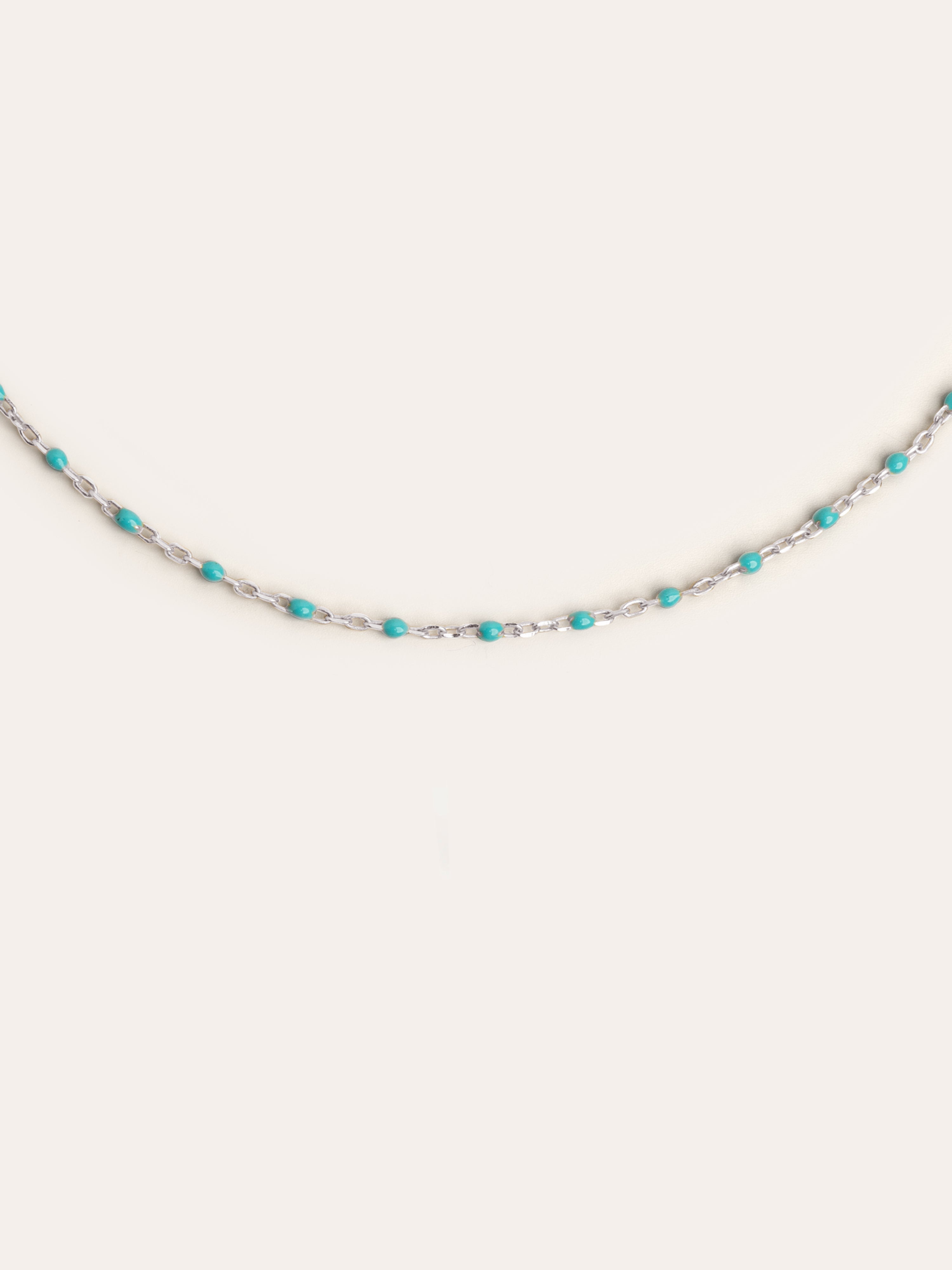 Dots Turquoise Enamel Silver