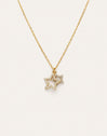 Collier Duo Stars Spark Argent Plaqué Or