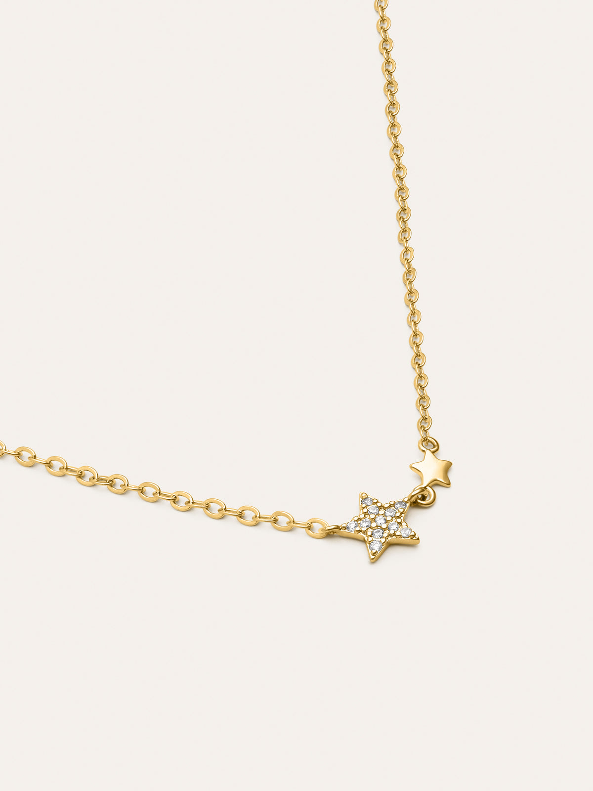 Imagen detalle de Colar Duo Stars com Banho de Ouro