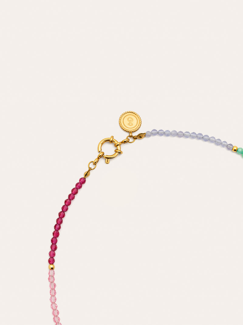 Dye Dots Pastell Halskette Edelstahl, vergoldet