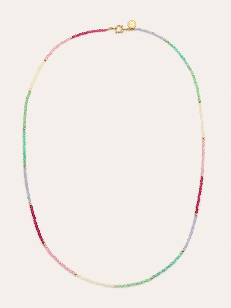 Dye Dots Pastell Halskette Edelstahl, vergoldet