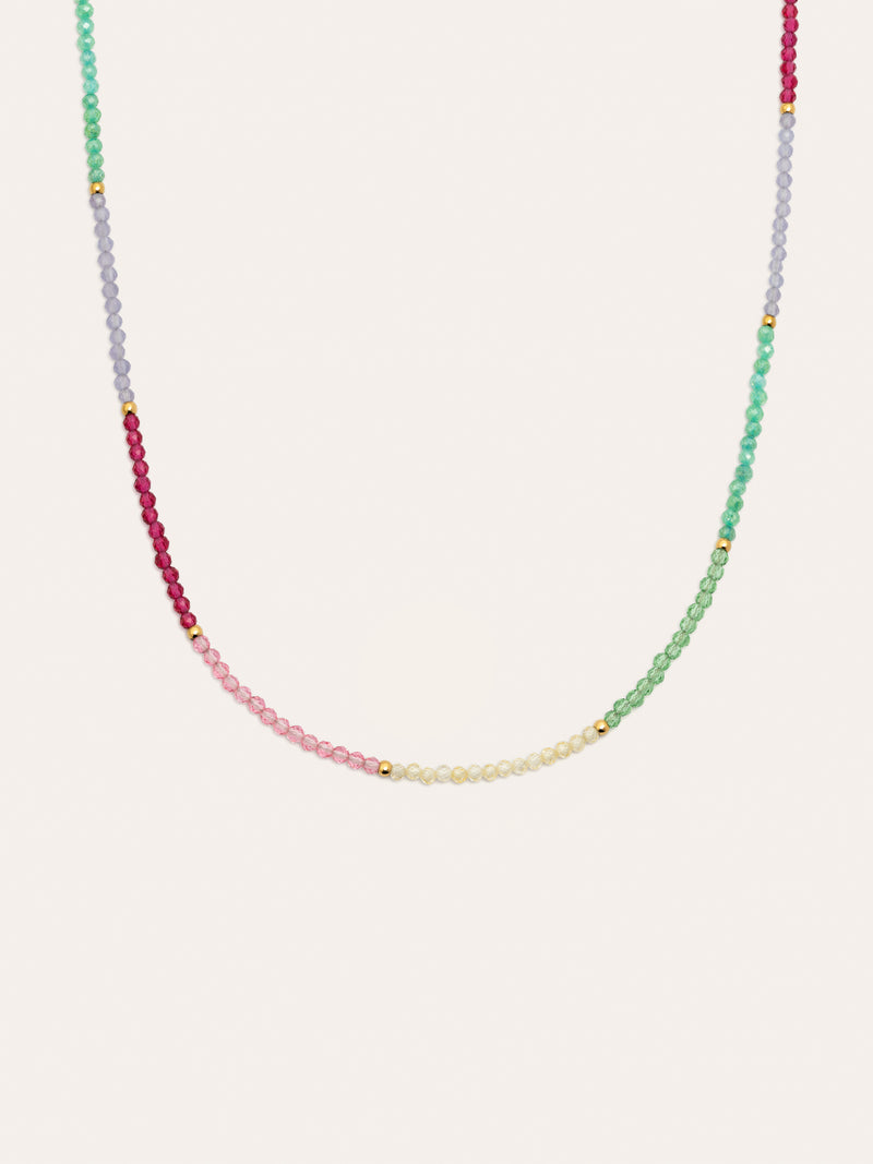Dye Dots Pastell Halskette Edelstahl, vergoldet