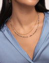 Collar Eloise Long Acero Baño Oro