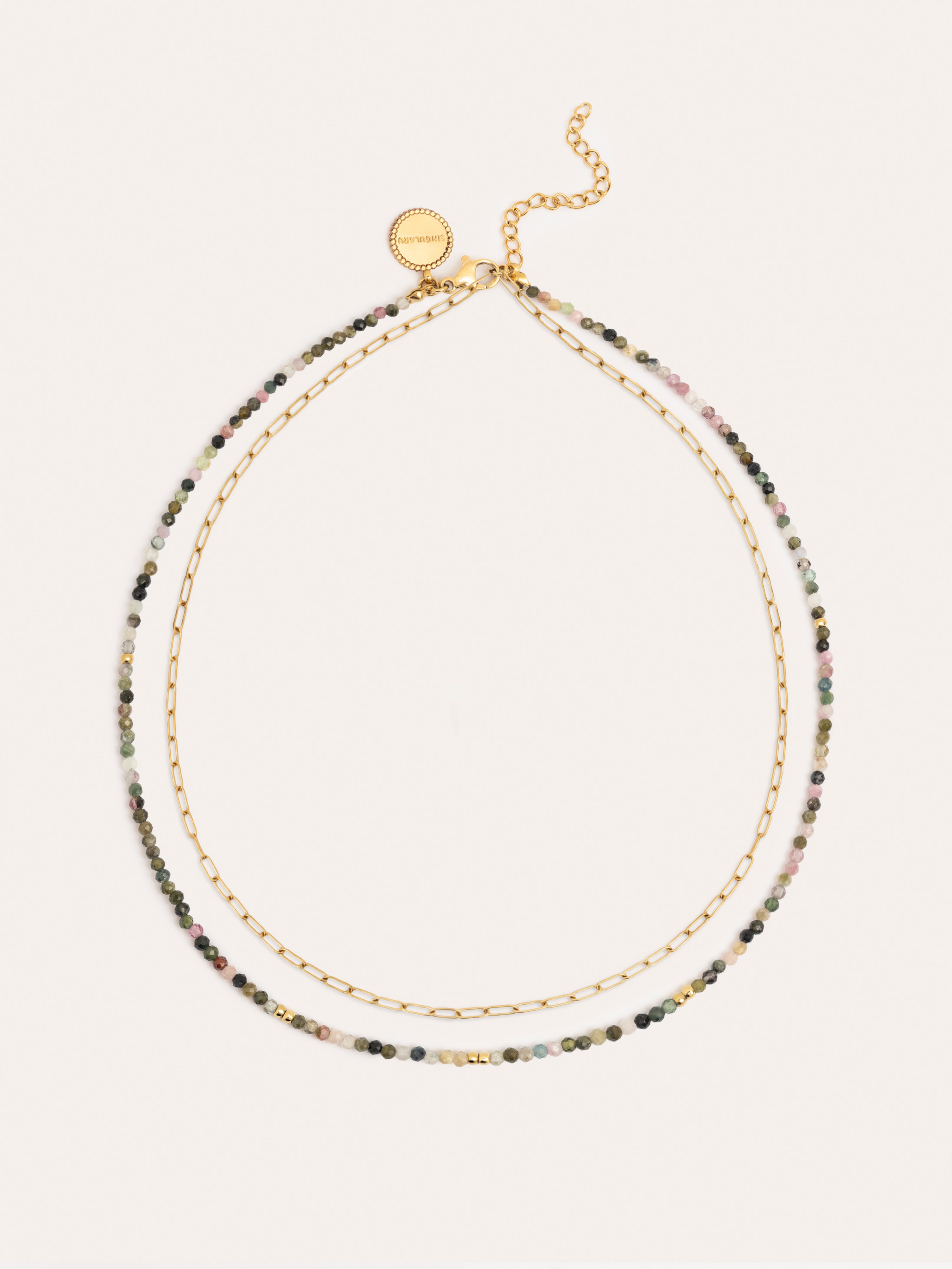 Collar Eloise Long Acero Baño Oro