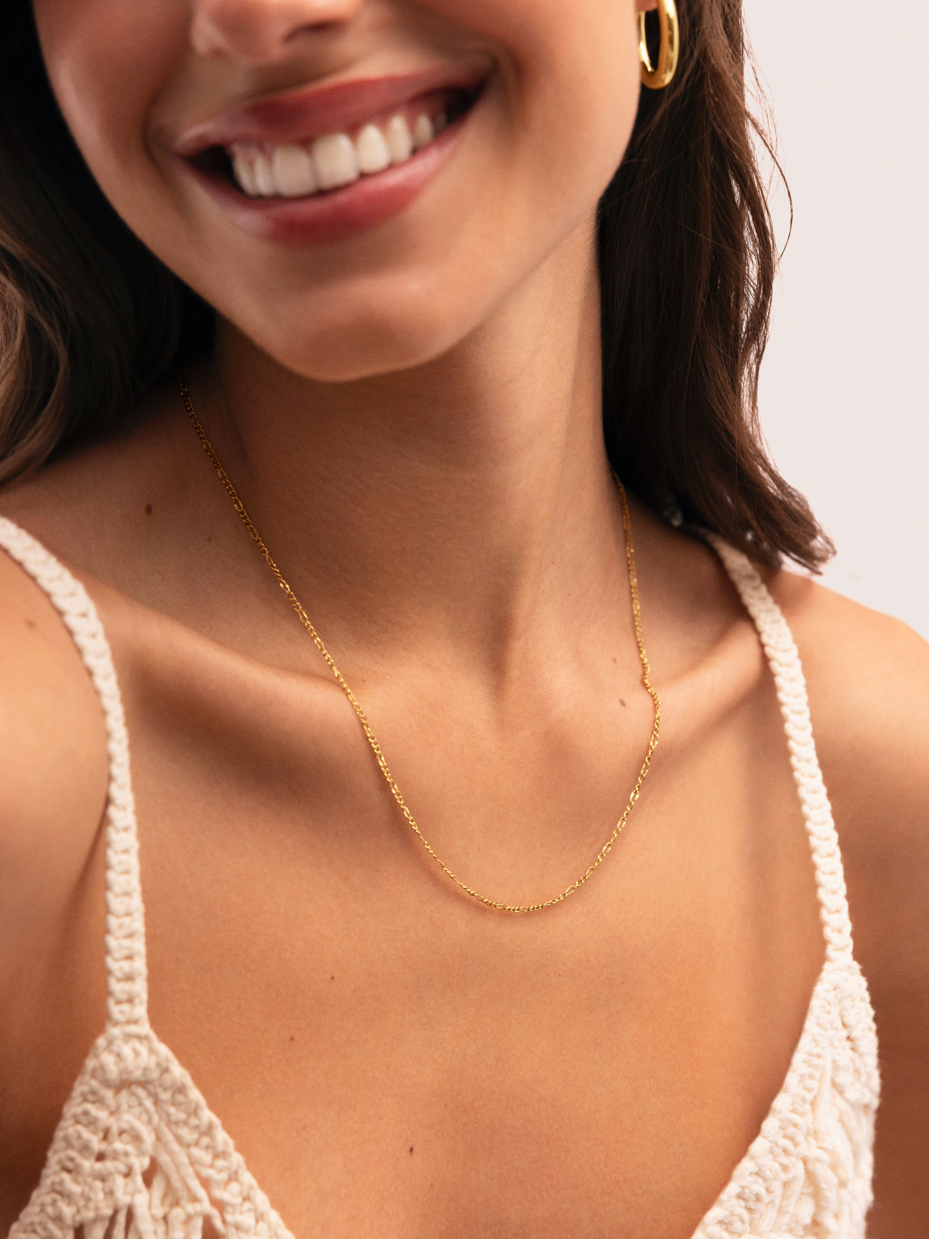 Collar Fiore Acero Baño Oro