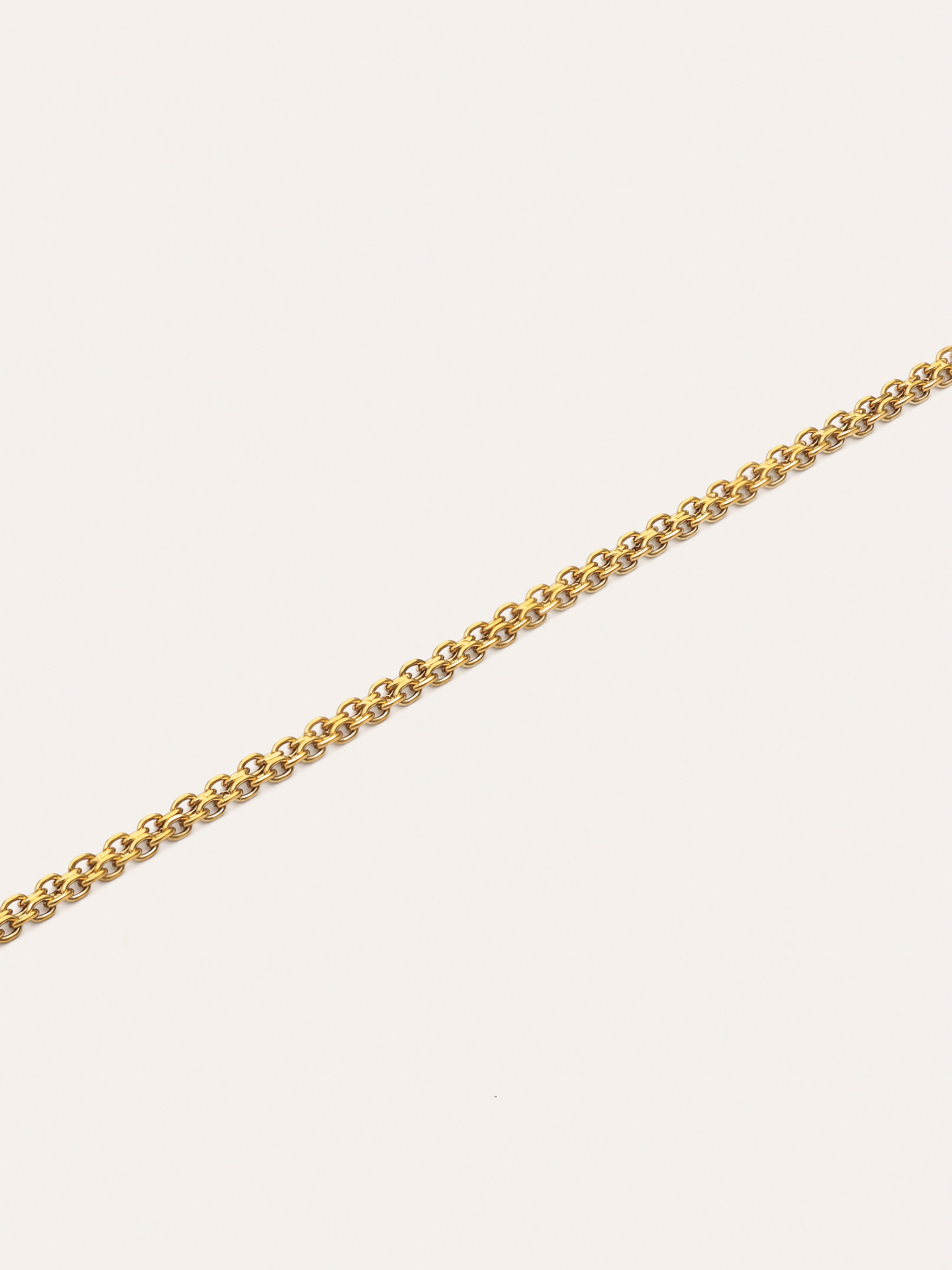 Collar Fine Tape Acero Baño Oro