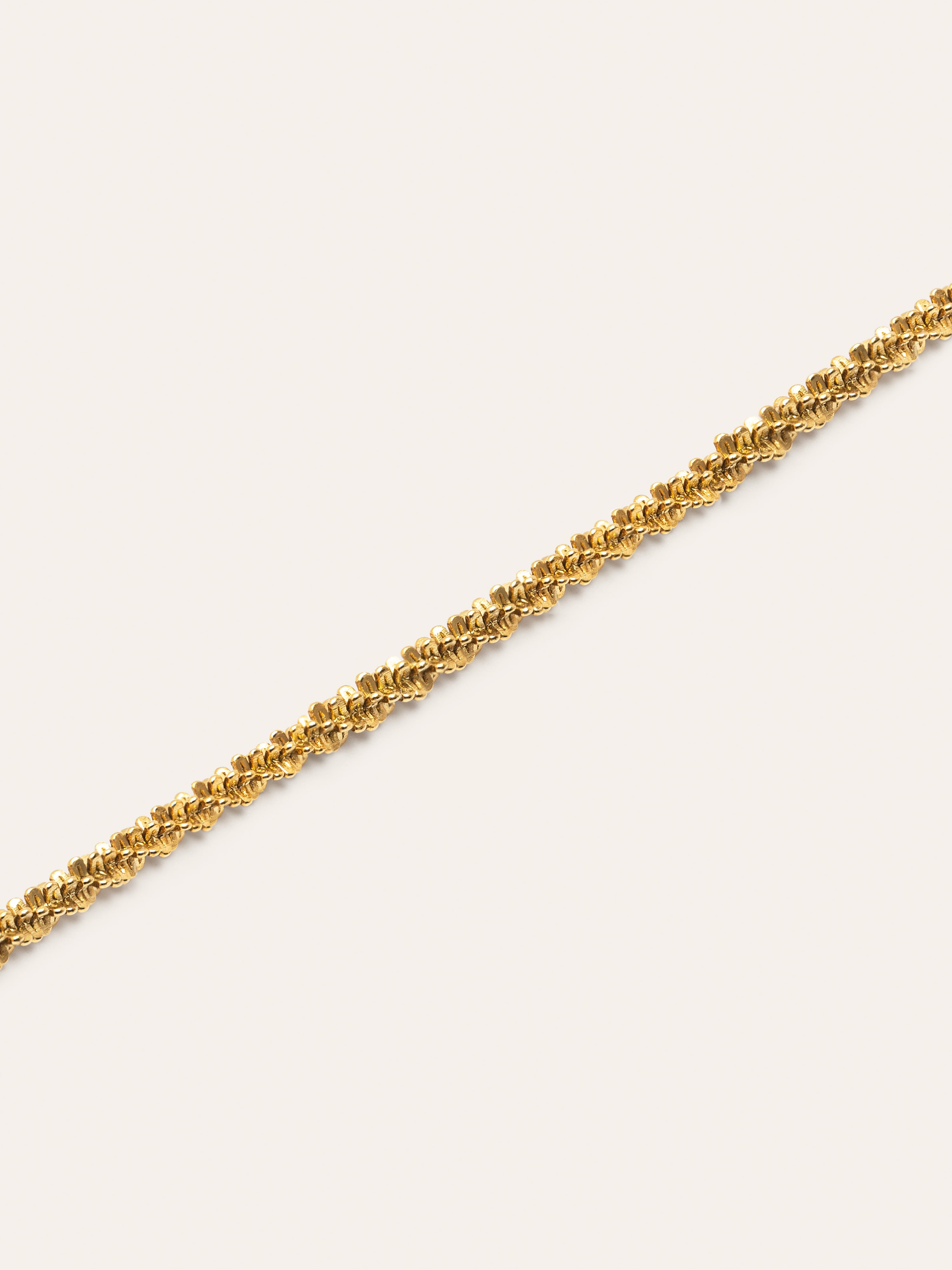 Collar Fine Tinsel Acero Baño Oro