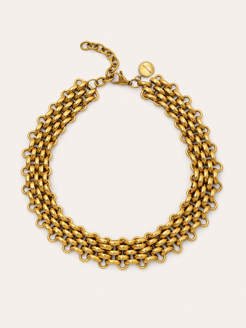 Galea Choker Edelstahl, vergoldet