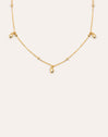 Collar Gotas y Dots Baño Oro