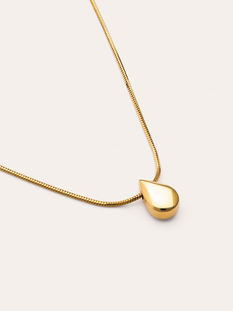 Drop Drop Steel Gold-Plated Necklace