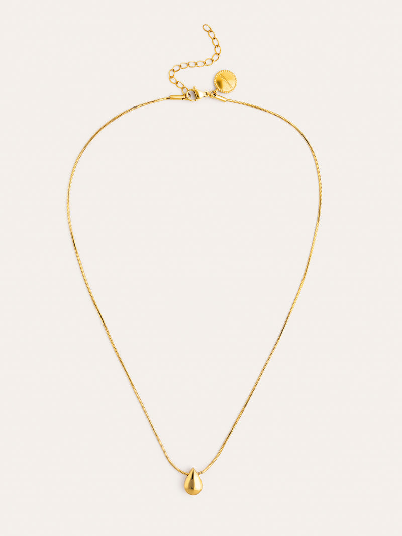 Drop Drop Steel Gold-Plated Necklace