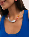 Halskette Gummy Stones Edelstahl mit Goldbeschichtung