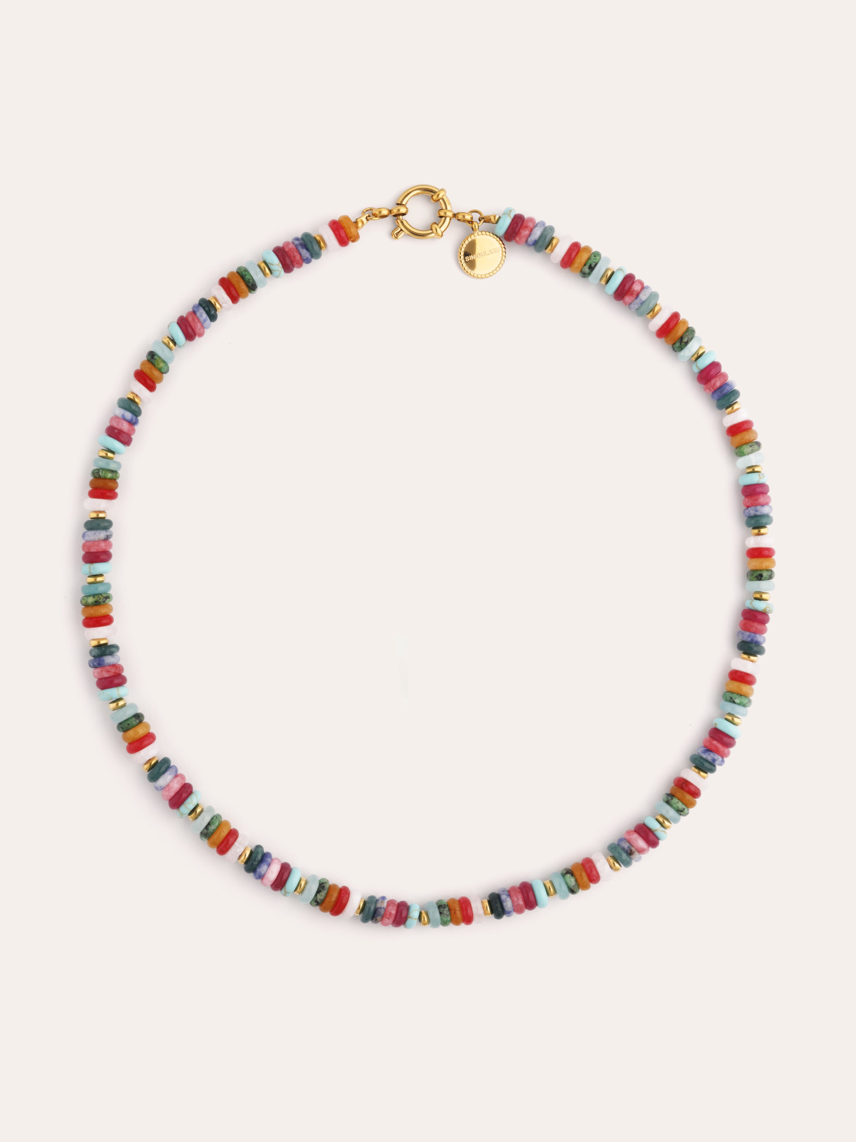 Collar Habana Acero Baño Oro