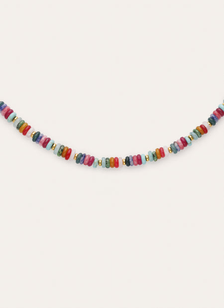 Collar Habana Acero Baño Oro