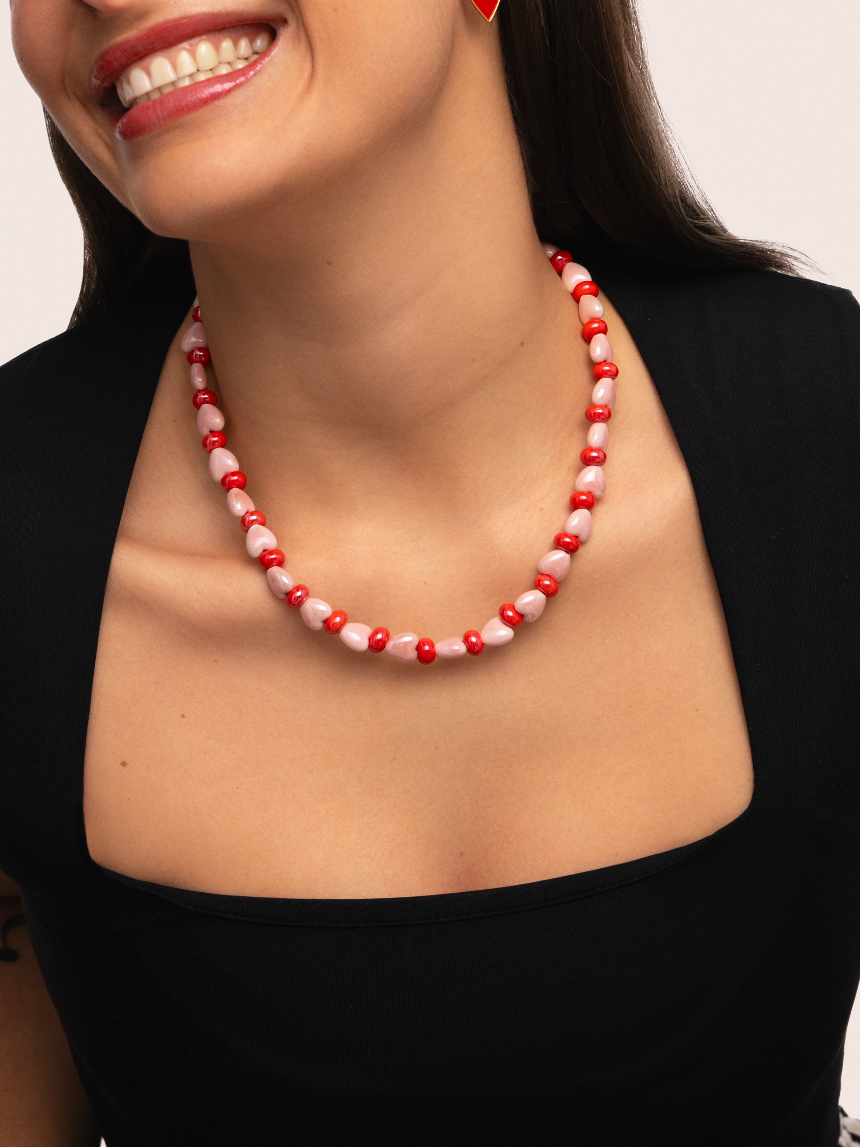 Collar Heart to Heart Acero Baño Oro