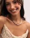 Collar Índigo Pearl Acero Baño Oro