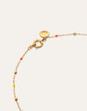 Long Dots L Colors Enamel Stainless Steel Gold Necklace