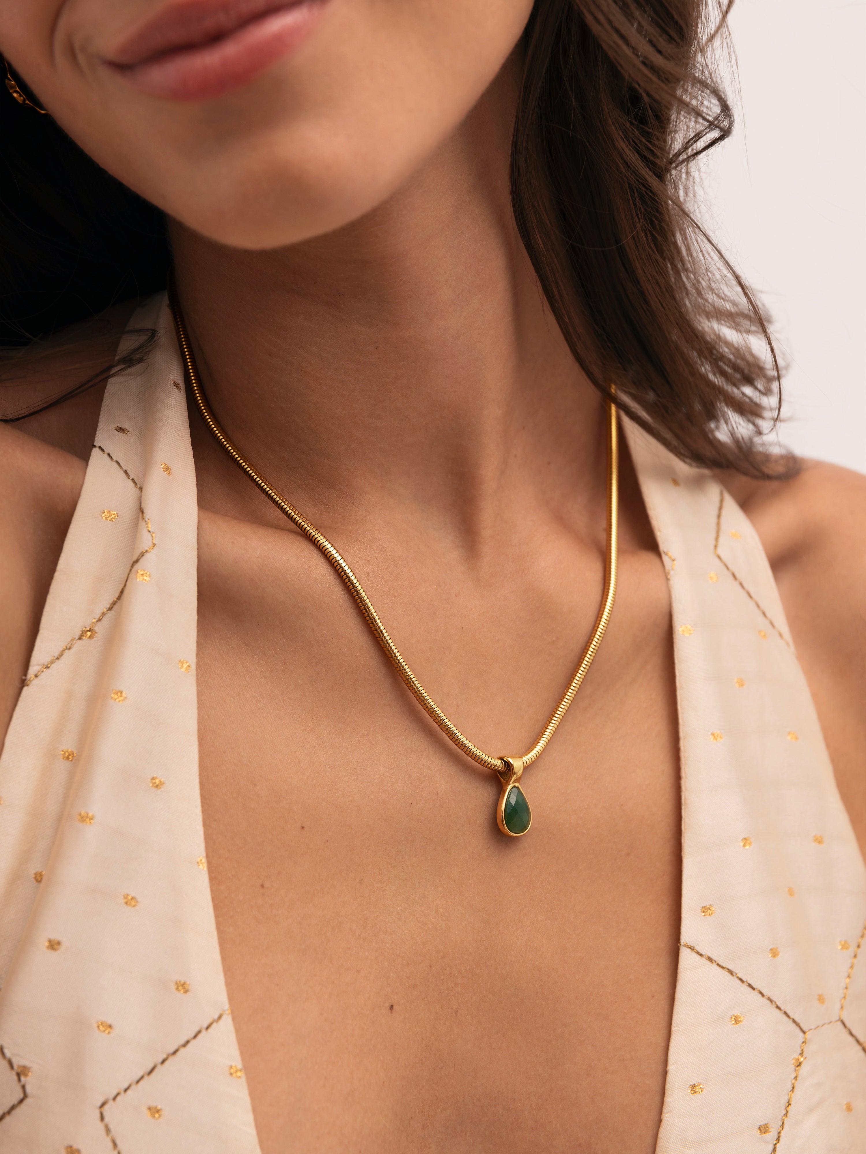Collier Leti Acier plaqué or