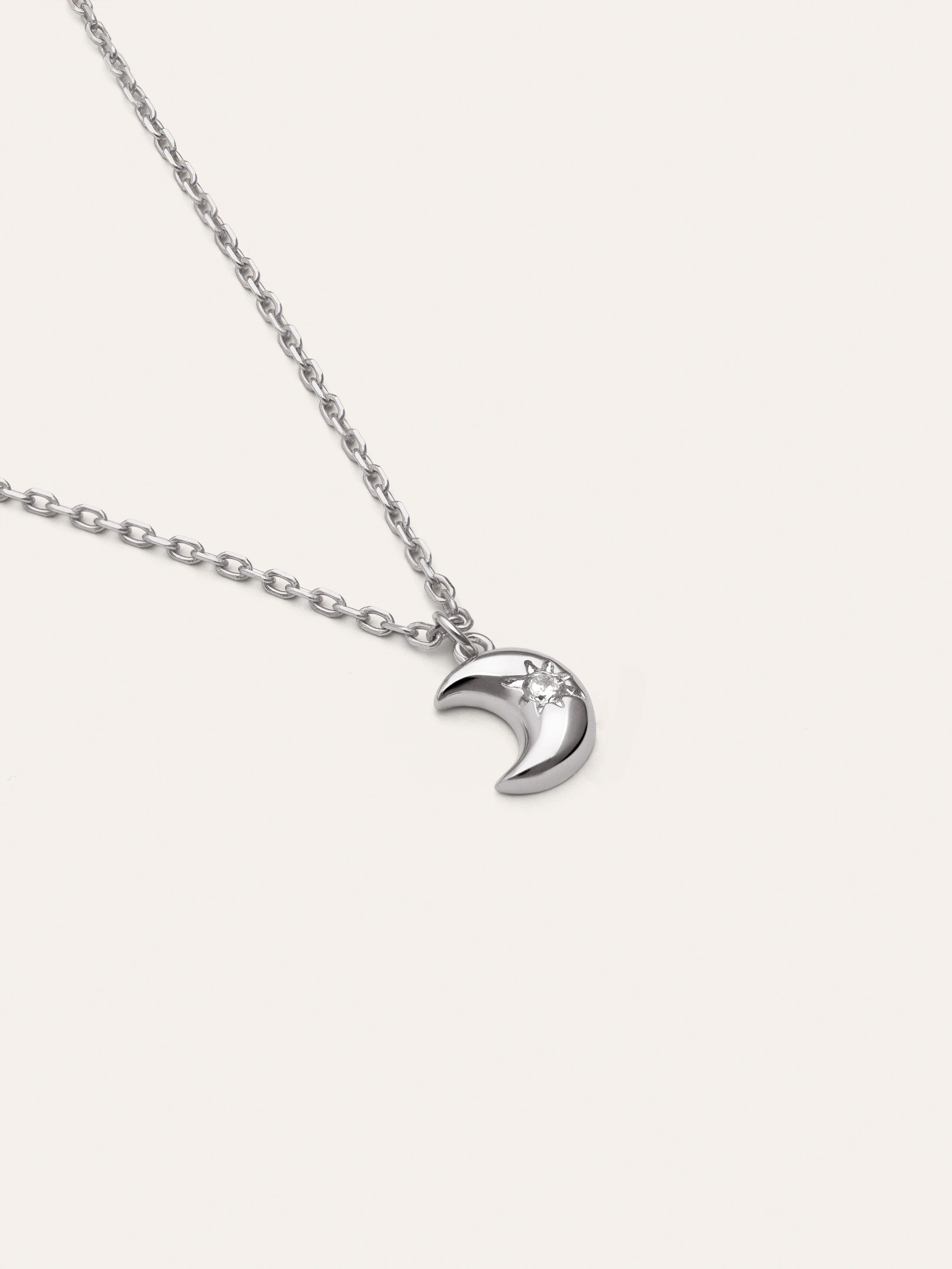 Little Moon Spark Halskette, Silber