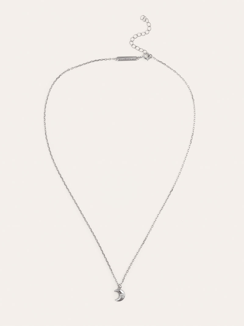 Little Moon Spark Halskette, Silber