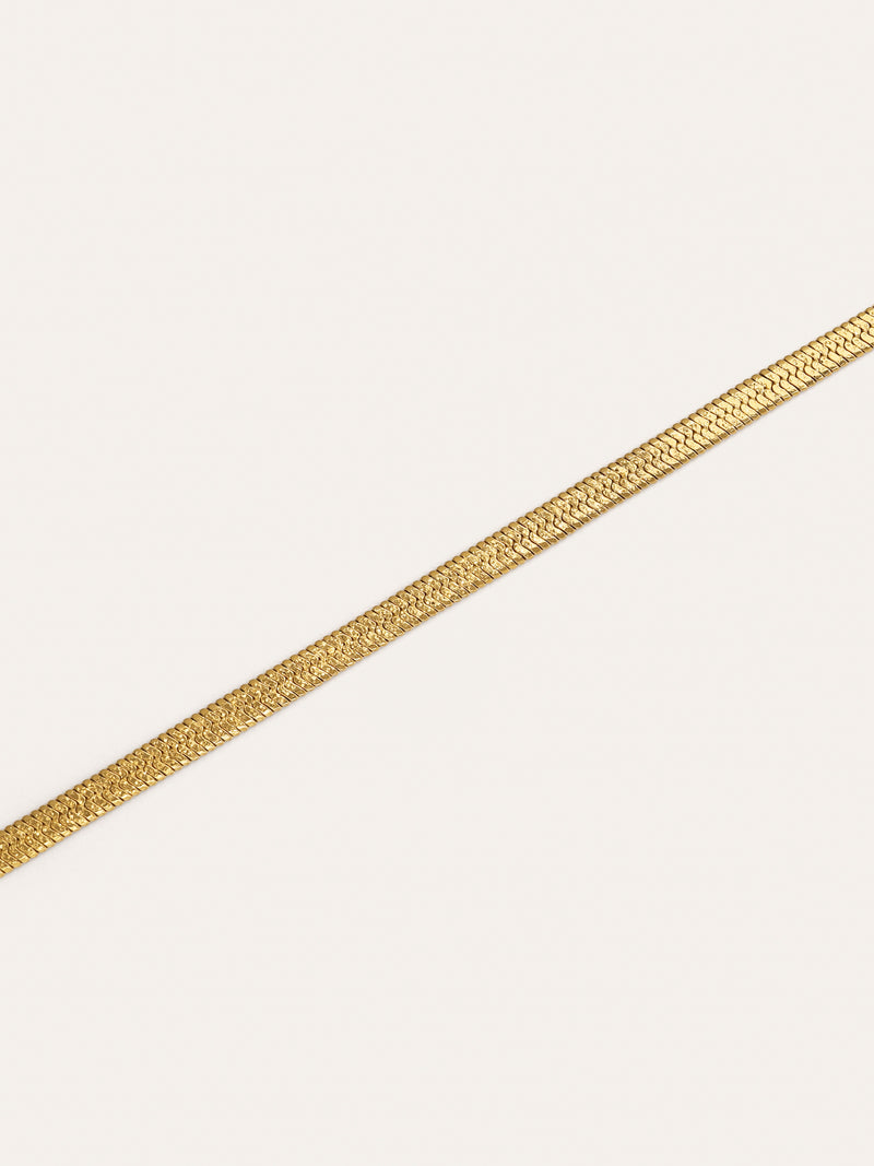Collier Lisse Sparkling Acier Plaqué Or