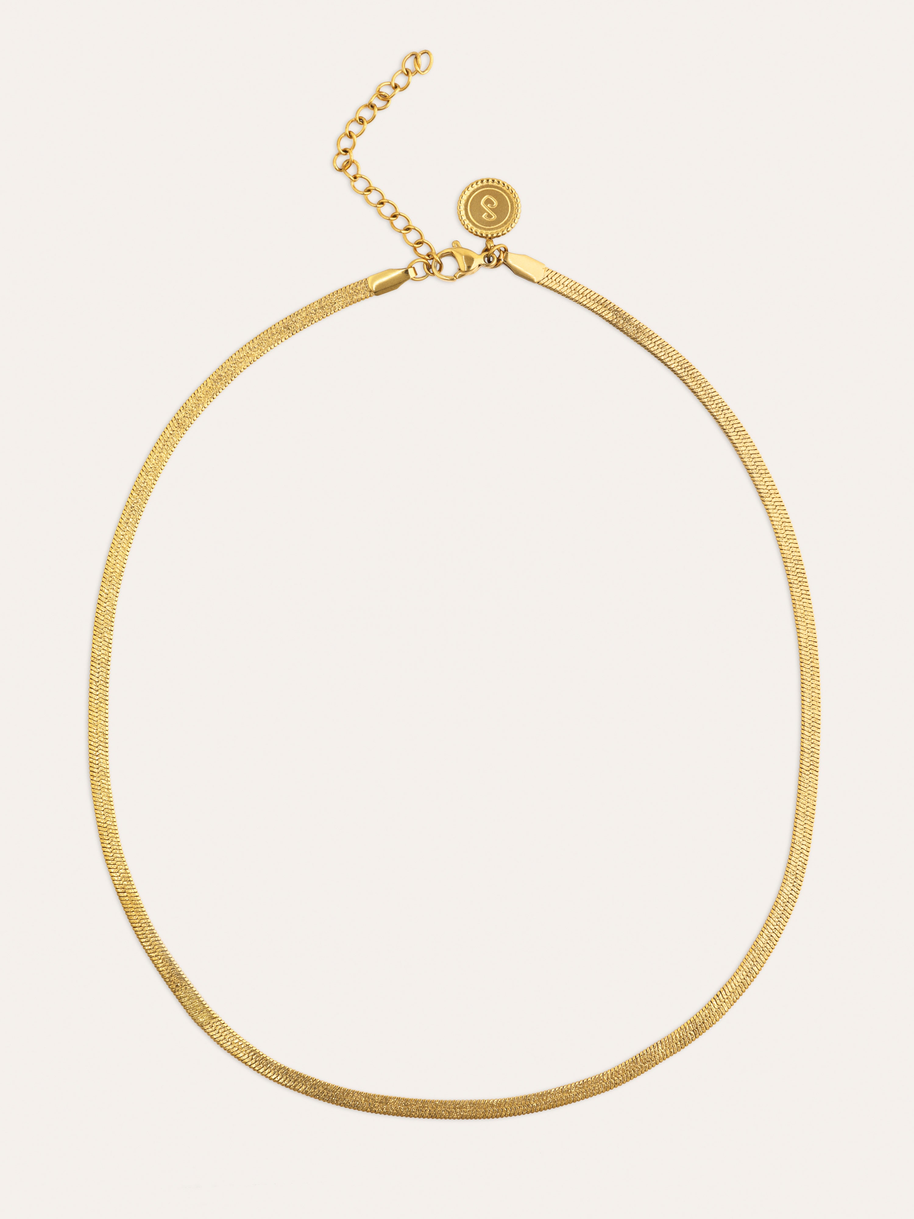 Collier Lisse Sparkling Acier Plaqué Or