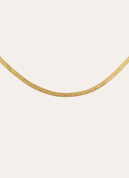 Collier Lisse Sparkling Acier Plaqué Or