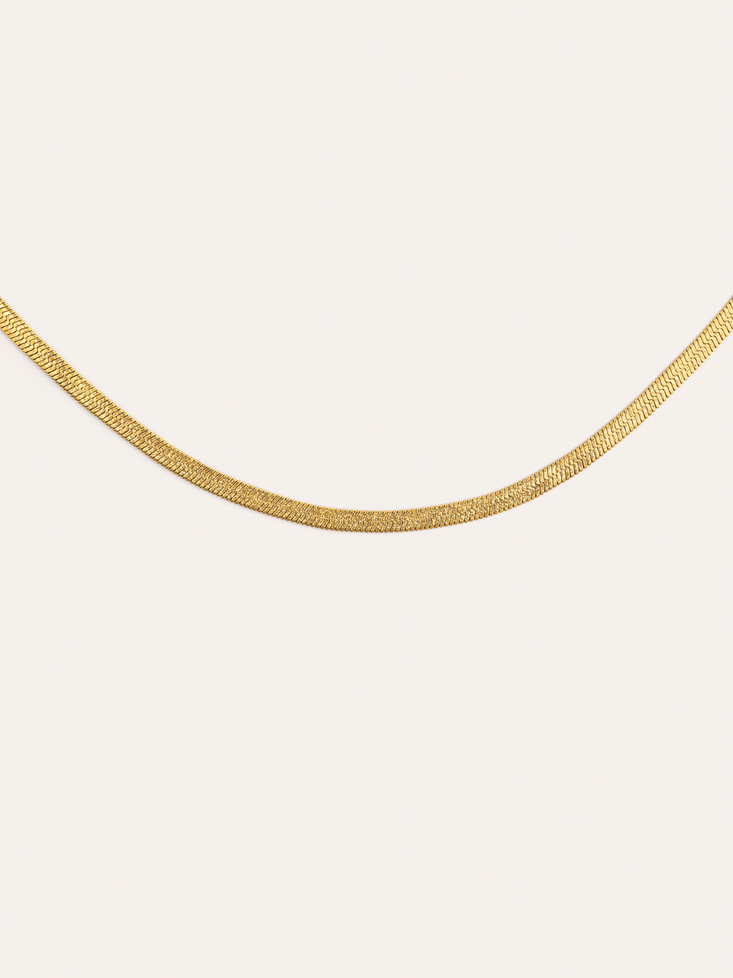 Collier Lisse Sparkling Acier Plaqué Or