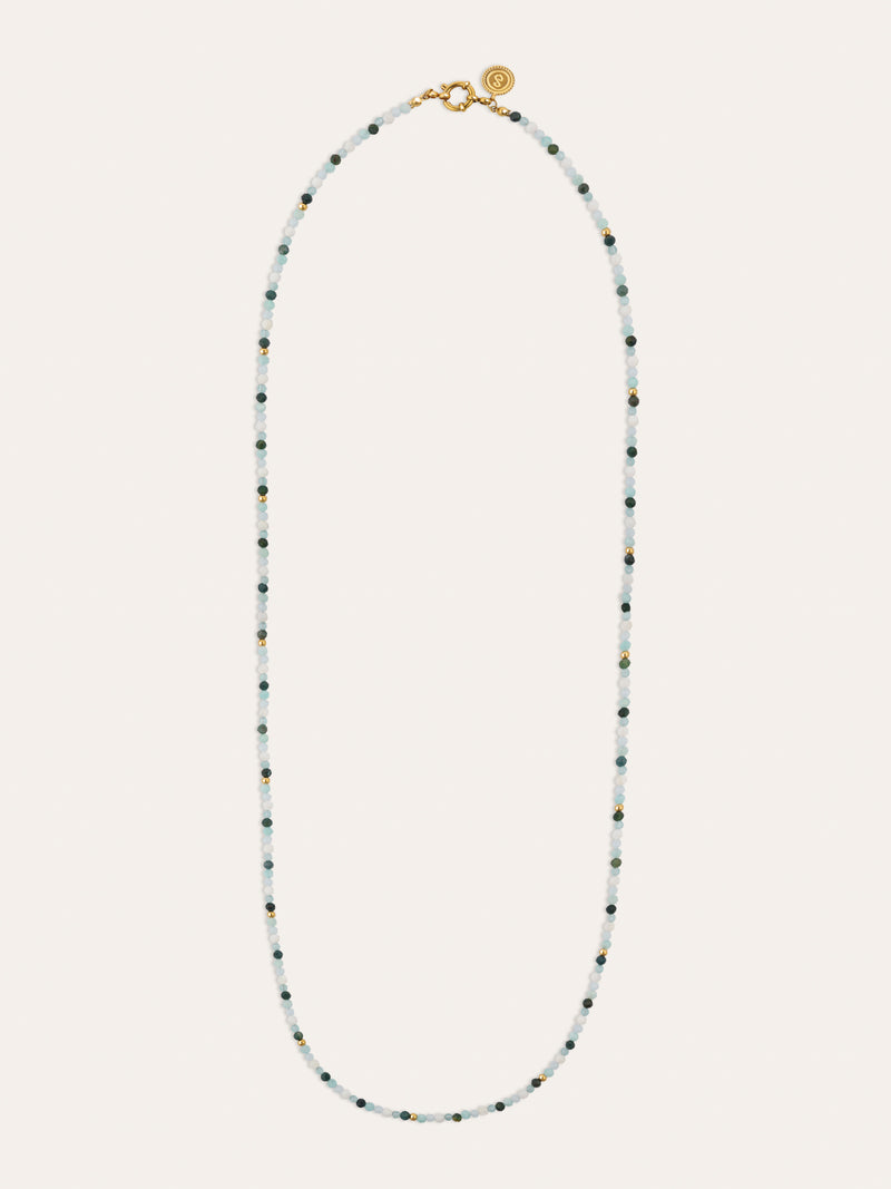 Langer Halsreif Altea Ice Edelstahl mit 18kt Goldbeschichtung