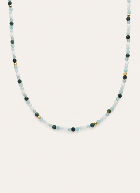 Langer Halsreif Altea Ice Edelstahl mit 18kt Goldbeschichtung